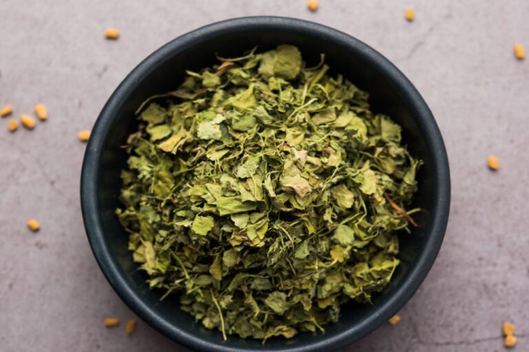 Kasuri Methi / Kasoori Methi or dried fenugreek leaves also known as Trigonella Foenum Graecum